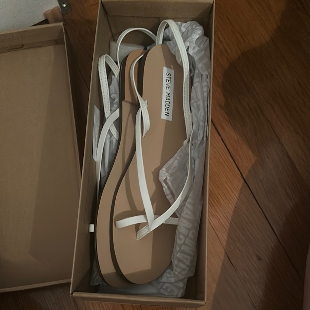 Steve Madden Women's White Sandals